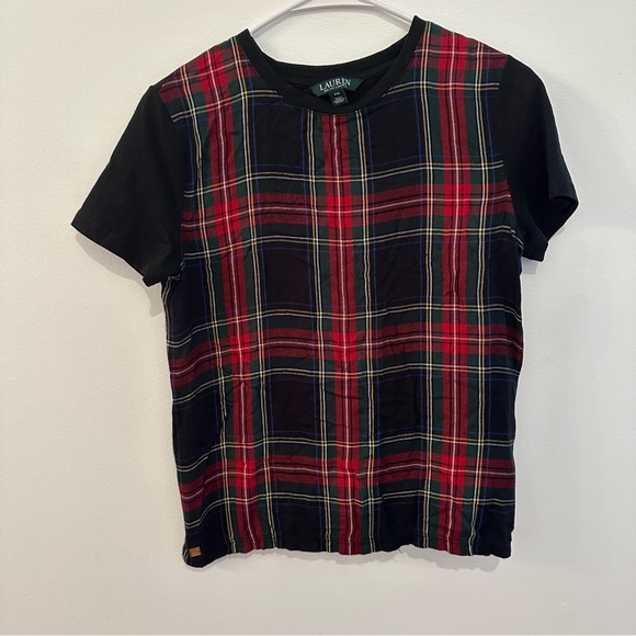 Lauren Ralph Lauren Women’s Plaid Shirt Size PM - Picture 2 of 4